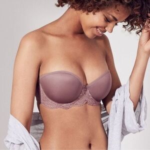 ThirdLove Mauve Lace Strapless Bra